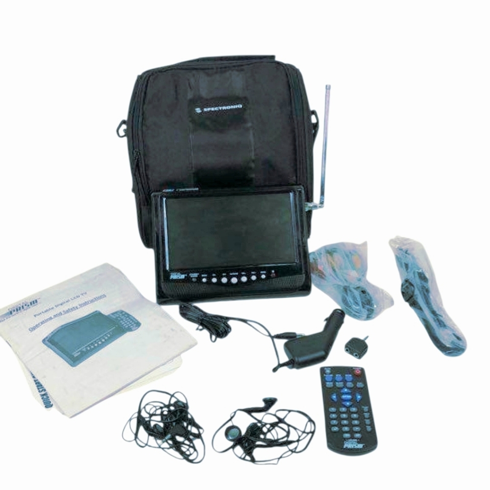 Nice *Digital Prism (ATSC-710) 7" Portable Handheld LCD TV w/ Remote, Bag, Cable